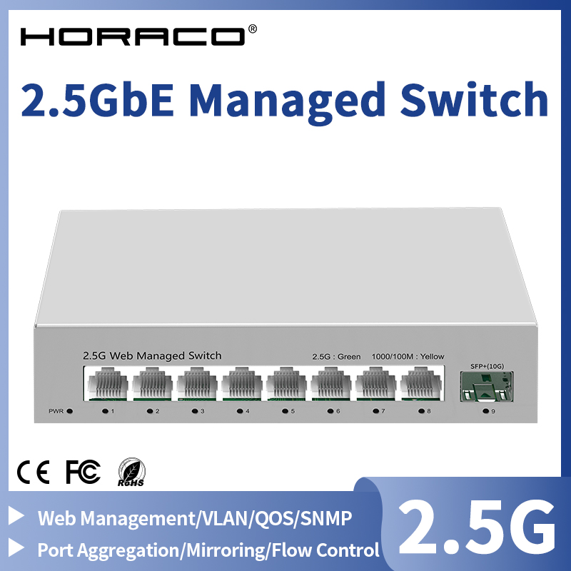 Sfp+ 10G Managed Switch 8 Port - Switch zarządzalny 2.5GbE, 8 portów, przełącznik