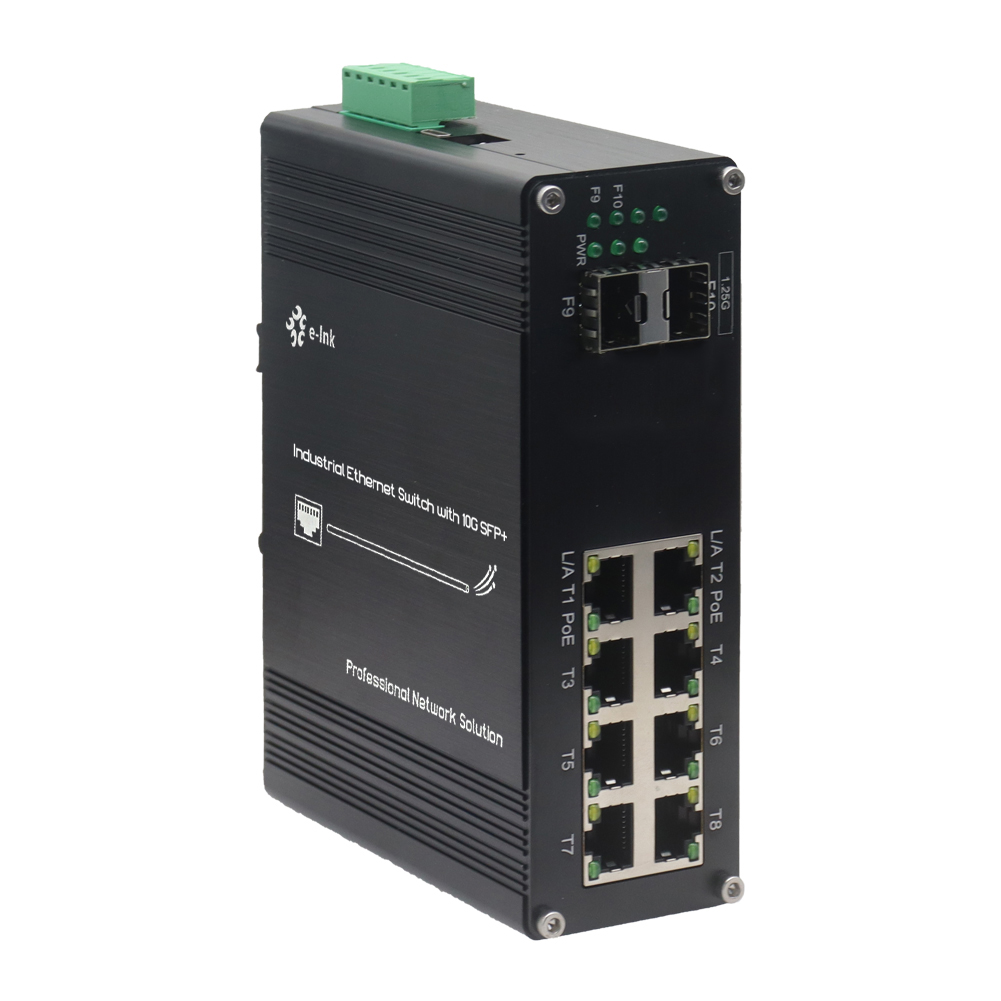 Managed Gigabit Poe Switch 8 Port 802.3At - Przemysłowy 8-portowy przełącznik sieciowy L2 z