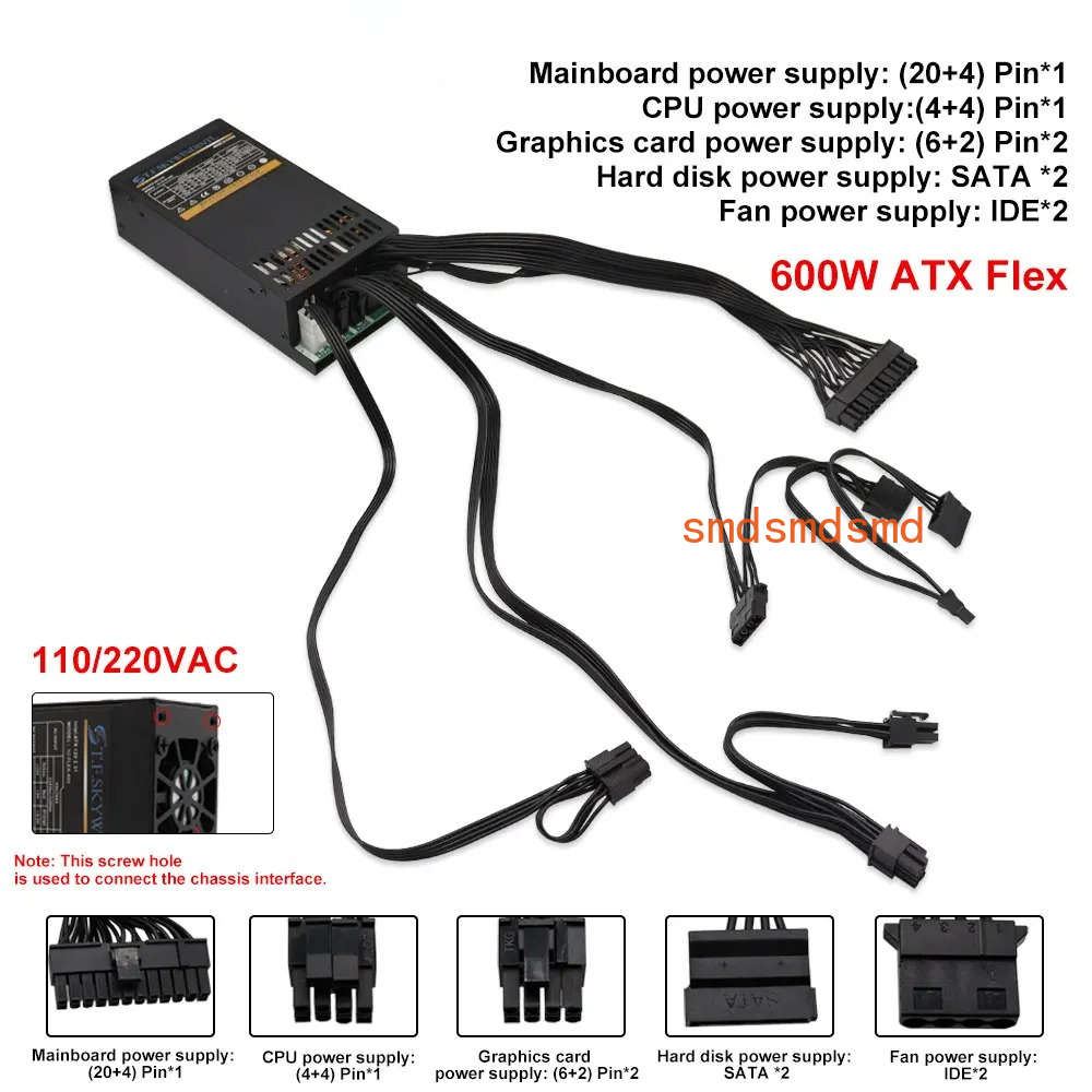 Modułowy zasilacz 600W Mały za – Atx Power Supply 1U Flex 500W recenzja i cena