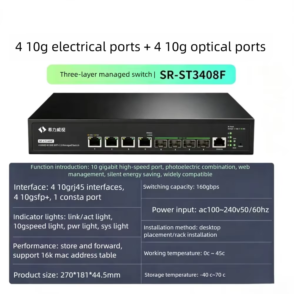 Sirivision 8-portowy 10G SFP+  – Sfp+ 10G Managed Switch 8 Port recenzja i cena