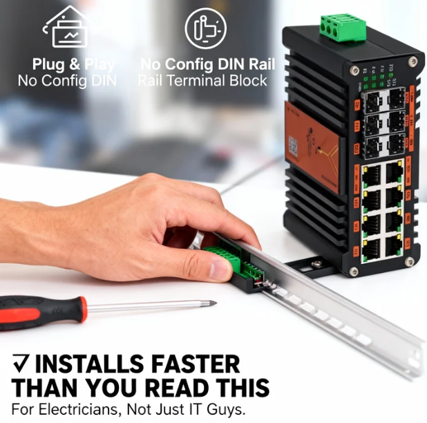 Przemysłowy przełącznik PoE za – Managed Gigabit Poe Switch 8 Port 802.3At recenzja i cena
