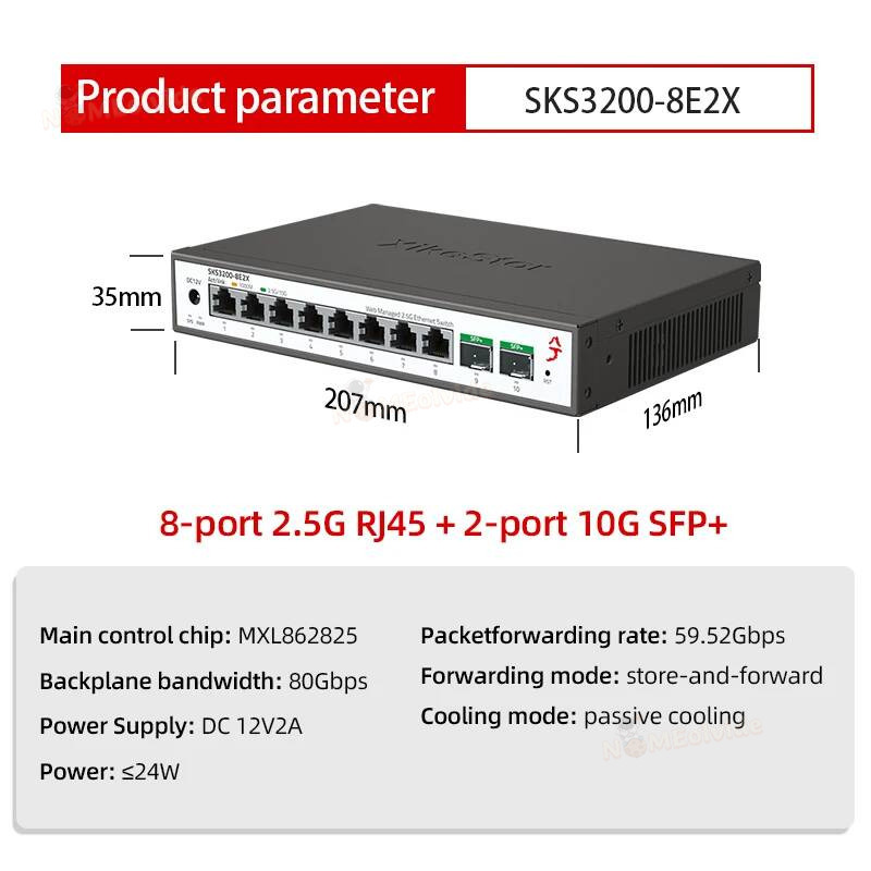 Xikestor SKS1200 Switch Simple – Sfp+ 10G Managed Switch 8 Port recenzja i cena